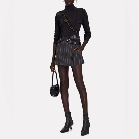 EUC, Loeffler Randall Thandy Black Suede Curved Heel Booties, Size 11.5 - Picture 16 of 16